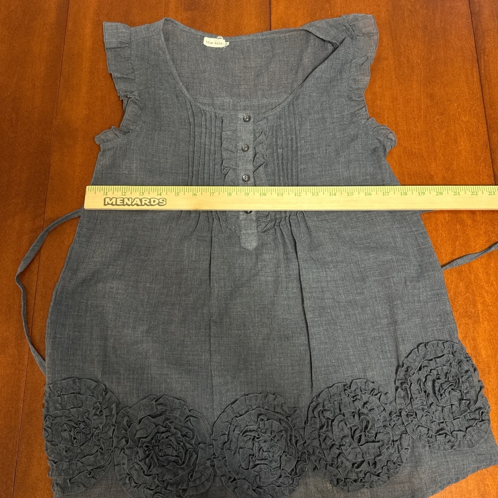 Blue Bird Ruffled Blue Tank Top - Picture 5 of 5